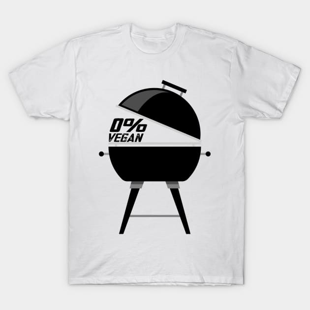 Zero Percent Vegan BBQ Dark T-Shirt by PNPTees